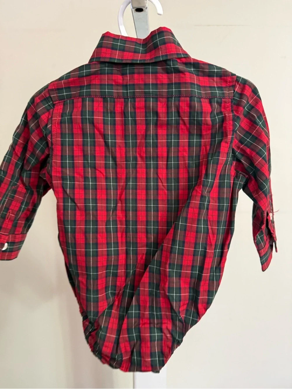 Hartstrings Holiday Plaid Bodysuit with Bowtie